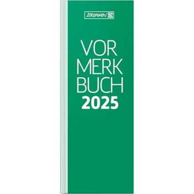 Abbildung von BRUNNEN Vormerkbuch Modell 785 (2025), 1 Seite = Tag, 108 x 297 mm, 384 Seiten, Deckenband, grün