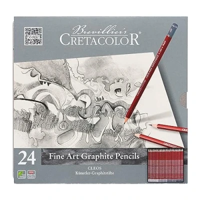 Abbildung von Cretacolor CLEOS Fine Art Graphite bruchfeste Graphitstifte 24 teilig