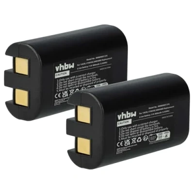 Abbildung von vhbw 2X Akku kompatibel mit Dymo LabelManager PnP, 260, 260 P, 280 Drucker Kopierer Scanner Etiketten (800 mAh, 7,4 V, Li Ion)