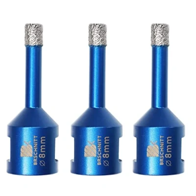 Abbildung von Diamant Fliesenbohrer 8mm 3 stücke M14 Diamantbohrer Lochsäge für Fliesen Porzellan Keramik Marmor Granit Bohrungen, Winkelschleifer