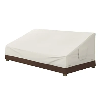 Abbildung von Amazon Basics Abdeckung für tiefes 3 Sitzer, Loungesofa, Beige, Hellbraun