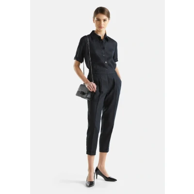 Abbildung von United Colors of Benetton Cropped Stoffhose, Damen, Größe: Large, Black