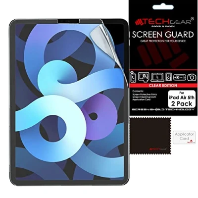 Abbildung von TECHGEAR Displayschutzfolie für iPad Air 5, 5. Generation, ultratransparent, 2 Stück