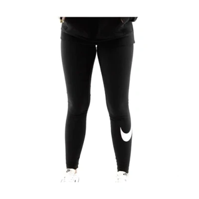 Abbildung von Nike Sportswear W NSW Essntl Lggng Swoosh MR Leggings Hosen, Damen, Größe: Small, Black/white