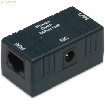 Abbildung von DIGITUS passiver PoE Injektor Fast Ethernet DC Buchse für 5.5mm Stromstecker Ohne Stecker Netzteil, 1 Stück