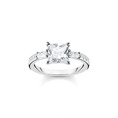 Abbildung von THOMAS SABO Fingerring weiße Steine, TR2380 051 14 52,54,56,58,60, mit Zirkonia (synth)