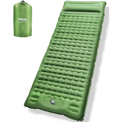 Abbildung von HiiPeak Isomatte selbstaufblasend Ultraleicht für Outdoor Camping, luftmatratze kleines packmaß, aufblasbare Zelt matratze campingmatte mit kopfkissen schlafmatte Fußpumpe