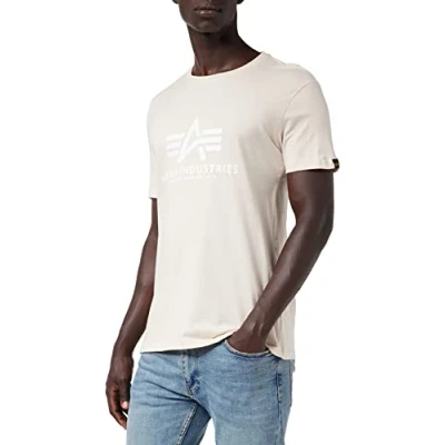 Abbildung von Alpha Industries T CAMO Tshirt print, Herren, Größe: Small, Jet stream white