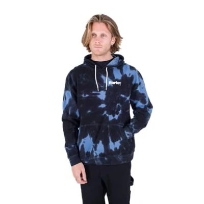 Abbildung von Hurley Tidal WAVE DYE PO Kapuzenpullover, Herren, Größe: Large, Black