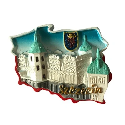 Abbildung von 3D Kühlschrank Magnet, Polen Tourist Souvenirs, Stettin Kunstharz Haus und Küche Dekoration