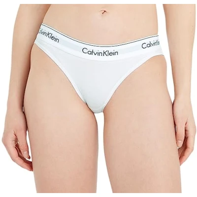 Abbildung von Calvin Klein Damen Slip Bikini Form Unterwäsche, Weiß (White), XS