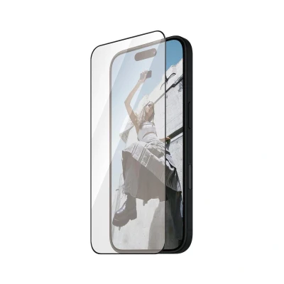 Abbildung von SAFE. by PanzerGlass® Displayschutz Schwarz Rahmen für iPhone 16 &amp; 15 Ultra Wide Fit