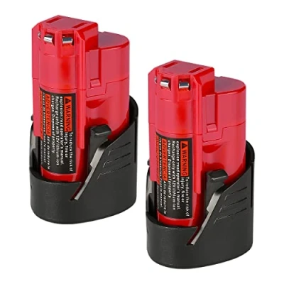 Abbildung von XNJTG 2 Stück 12V 3.0Ah Li ion Akku für Milwaukee M12 M12B 48 11 2411 2420 2401 2402 Werkzeuge