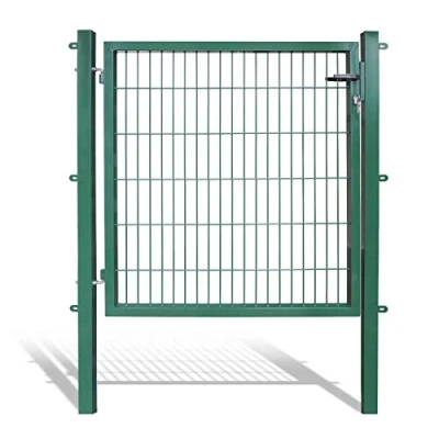Abbildung von Arvotec Gartentor, grün, 200x50, BxH:1200x1200mm Pfosten inkl. passenden Anschlussstücken für Stabmattenzaun Montagematerial und Schlüsseln