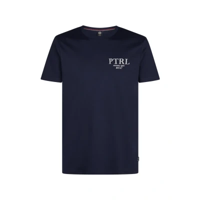 Abbildung von Petrol Industries LOGO Pawnee Tshirt print, Herren, Größe: Small, Deep capri