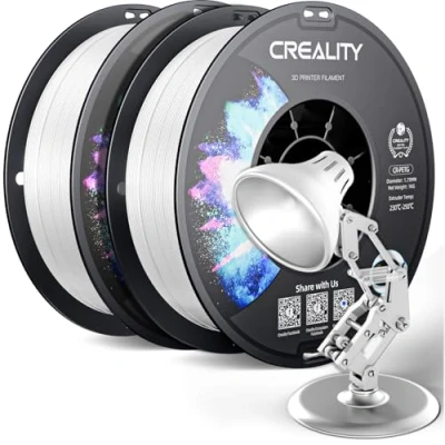 Abbildung von Creality PETG Filament 1.75mm, Hohe Präzision, Starke Zähigkeit, Geruchlos, Besserer Fluss, 2kg 3D Drucker Filament, 1.75mm Maßgenauigkeit +/ 0.03mm, Weiß 2 Stück