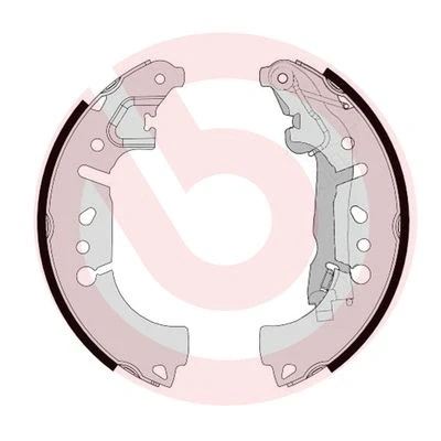 Abbildung von BREMBO S 23 580 Bremsbacken 228 42 mit Handbremshebel FIAT: Tipo Limousine, Fiorino III Kasten / Kombi, Qubo