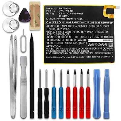 Abbildung von subtel® Ersatz Akku SWD WT N8 für Samsung Galaxy Tab A 8.0 2019 (SM T290 / SM T295) 5100mAh + Werkzeug Set Ersatzakku Tablet PC Batterie Tabletakku, Battery