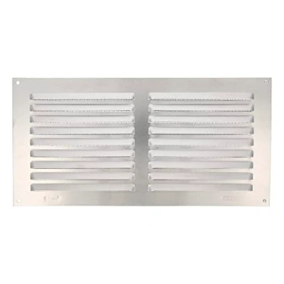 Abbildung von Amig Rechteckiges Lüftungsgitter aus Aluminium mit Moskitonetz für Luftauslässe Ideal Decken Maße : 150 x 300 mm Farbe: Silber