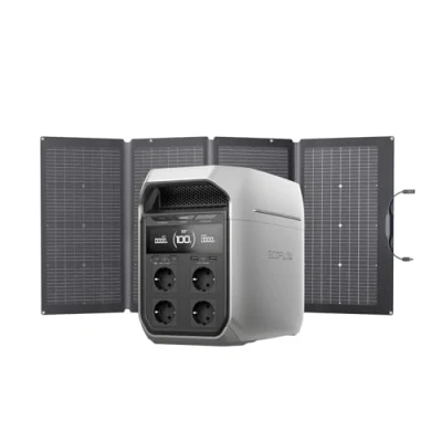 Abbildung von ECOFLOW DELTA 3 Plus Powerstation 1 024 Wh mit 220 W Solarpanel Powerstation, 000 Solareingang, Solargenerator für Notstrom, Outdoor &amp; Wohnmobil