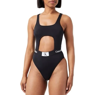 Abbildung von Calvin Klein Swimwear CUT OUT ONE Piece Badeanzug, Damen, Größe: Medium, Black