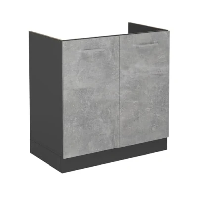 Abbildung von Vicco Spülenunterschrank R Line, Beton, 80 cm ohne Arbeitsplatte