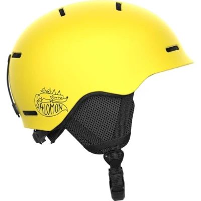 Abbildung von Salomon Orka Kinder Helm Ski Snowboarden, Einfach Anzupassende Passform, leicht, Gelb, KL 5659
