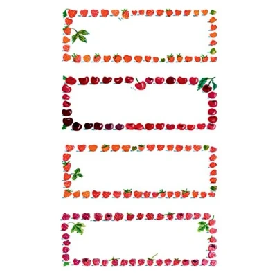 Abbildung von 10 x Z Design Haushaltsetikett 76x120mm Papier 3 Bogen Obstreihe