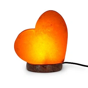 Abbildung von Legami Salzlampe, Farbtherapie, herzförmig, Lichteffekt, warmweißes Licht, 100 Prozent natürliches Himalayasalz, Salt Range Pakistan, 11 x 12 7.5 cm