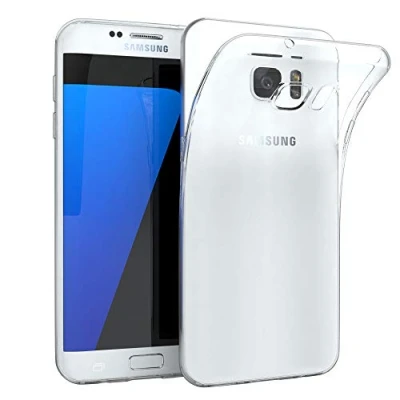 Abbildung von EAZY CASE Hülle kompatibel mit Samsung Galaxy S7 Edge Schutzhülle Silikon, Ultra dünn, Slimcover, Handyhülle, Silikonhülle, Backcover, Durchsichtig, Klar, Transparent