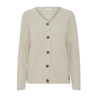 Abbildung von Oxmo Oxhelga Strickjacke, Damen, Größe: Large, Oatmeal