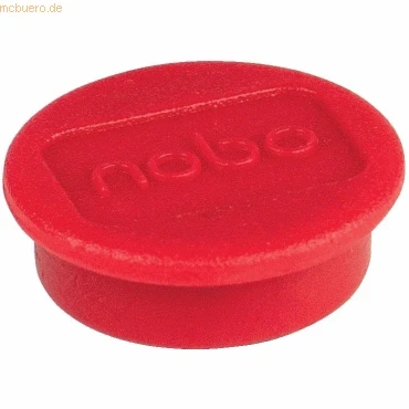 Abbildung von Nobo Magnete für magnetisches Whiteboards, 10 Stück, 13 mm, Rot, 1915286
