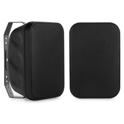 Abbildung von McGrey OLS 651BK Outdoor Lautsprecher 2X Set Zwei Wege System IP56 Für Restaurant, Biergarten, Terrasse &amp; Garten 6,5&quot; Woofer und 1&quot; Hochtöner 60 Watt 70/100V Betrieb geeignet Schwarz