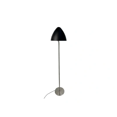 Abbildung von Dyberg Larsen Stehlampe Oulu, schwarz/stahl, Höhe 128 cm