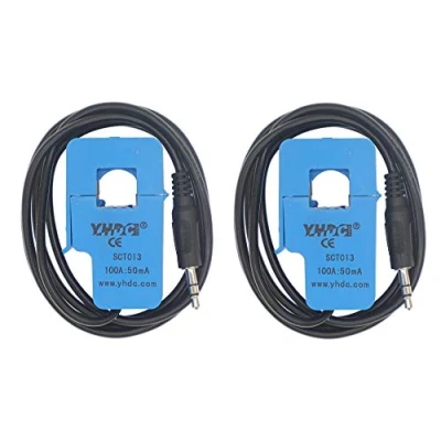 Abbildung von HUABAN 2PCS SCT013 000 100A 50mA Nicht invasiver Split Core Stromwandlersensor