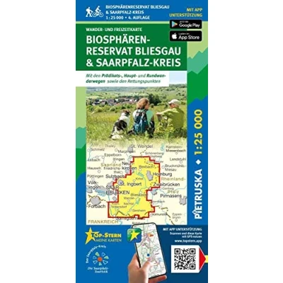 Abbildung von Biosphärenreservat Bliesgau &amp; Saarpfalz Kreis: Wander und Freizeitkarte, Maßstab 1:25.000, 4. Auflage