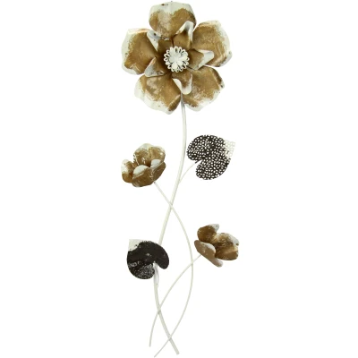 Abbildung von I.GE.A. Wandbild &quot;Metallbild Blumen&quot;, Wanddeko, Metall, Wandskulptur