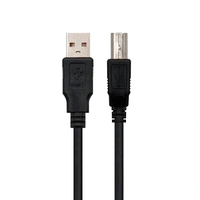 Abbildung von Ewent USB 2.0 Druckerkabel Schwarz, 1 Meter, Typ A Stecker auf B Stecker, 2xAWG 30 Kupfer