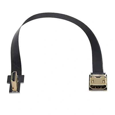 Abbildung von Xiwai CYFPV Flachkabel (90 Grad HDMI Stecker auf Buchse, FPC, für HDTV Multikopter, Luftfotografie, 0,2 m)