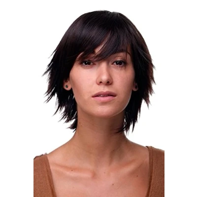 Abbildung von Wig ME UP 49033 2T33 Stufen Bob Perücke Wild Struppig ca. 20 cm Braun