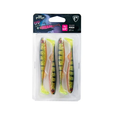 Abbildung von Fox Rage Slick Shad Perch Ultra UV Packs 11cm 4pcs Gummifisch