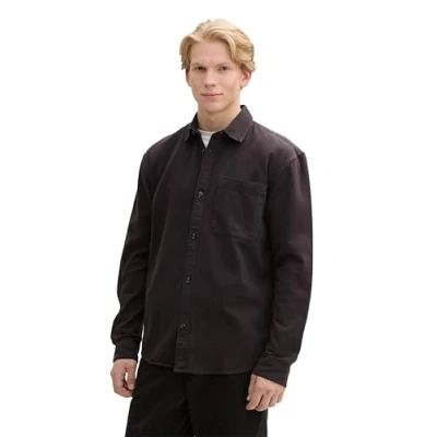Abbildung von TOM Tailor Denim Hemd, Herren, Größe: Small, Coal grey