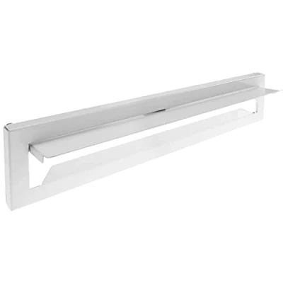 Abbildung von PrimeMatik Metall Briefschlitz mit Klappe für Postbriefe weissem Stahl 364 x 71 mm