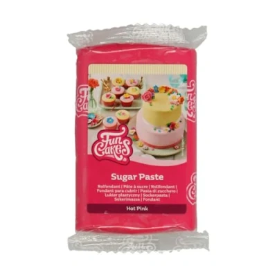 Abbildung von FunCakes Rollfondant Hot Pink: Einfach zu verwenden, glatt, flexibel, weich und biegsam, perfekt zum Dekorieren von Kuchen. Gluten frei, 250 g