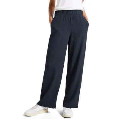 Abbildung von Street One Crinkle Stoffhose, Damen, Größe: 38x30, Blau