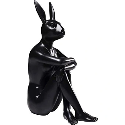 Abbildung von Kare Design Deko Figur Gangster Rabbit Schwarz, Objekt, Hasenmotiv, Accessoire, Wohnzimmer, für Regale oder Sideboards, Skulptur, Dekoration, 39x26x15 cm (H/B/T)