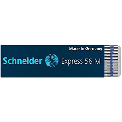 Abbildung von Schneider Express 56 M Kugelschreiber Mine (Edelstahlspitze, dokumentenecht) 20er Packung blau