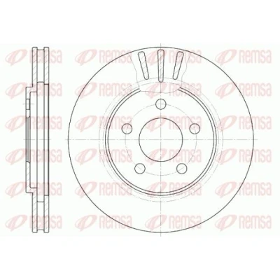 Abbildung von REMSA 6947.10 Bremsscheibe Vorderachse 260, 260 23 5 Belüftet CHRYSLER: Sebring II Cabrio, Stratus Cabrio