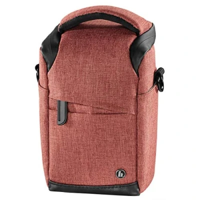 Abbildung von Hama Kameratasche Kamera Tasche Rot Foto Universal, Case Schultergurt Tragegriff Zubehör Fächer Digitalkamera Systemkamera