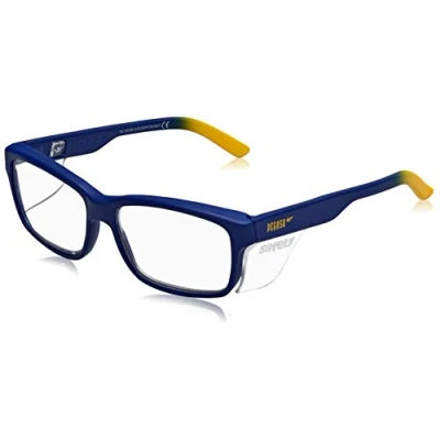 Abbildung von Pegaso Work and Fun Brille gegen impactó Objektiv mit Pre Sehstärke, mehrfarbig (Blau/Gelb), +2.0, L